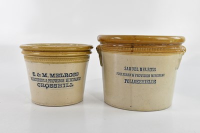 Lot 513 - PORT DUNDAS; an advertising butter crock, S&M...