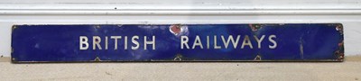 Lot 467 - RAILWAY INTEREST; an original enamel sign...