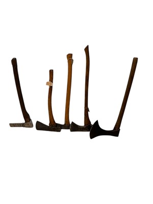 Lot 355 - Five vintage axes, including a Whitehouse Bros...