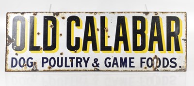 Lot 465 - OLD CALABAR; an original advertising enamel...