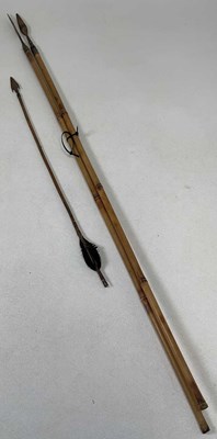 Lot 60 - A pair of bamboo shafted spears and an early...