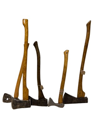 Lot 358 - Five vintage axes including an example with...