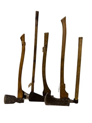 Lot 359 - A group of five vintage axes, including a...