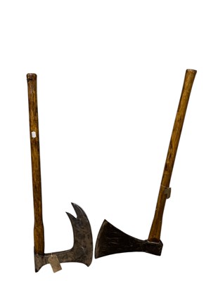 Lot 360 - Two vintage axes, including French guillotine...