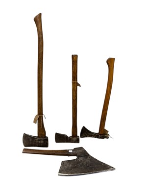 Lot 361 - Four vintage axes, including an Austrian style...