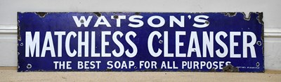 Lot 457 - WATSON'S MATCHLESS CLEANSER; an original...