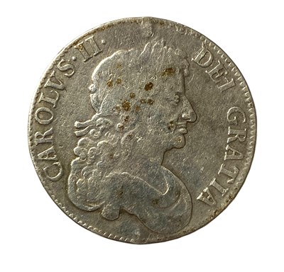 Lot 653 - A Charles II 1676 silver crown, previously...