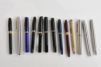 Lot 606 - A large collection of fountain pens and other...