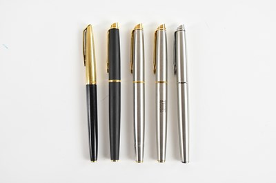 Lot 612 - WATERMAN; a collection of five fountain pens,...