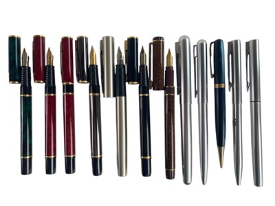 Lot 613 - WATERMAN; a collection of eleven fountain pens...