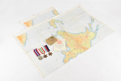 Lot 215 - A World War II double sided escape map of...