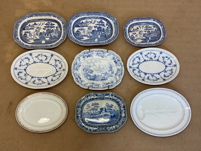 Lot 176 - Nine 19th and 20th century meat serving...