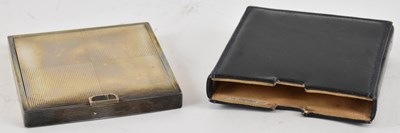 Lot 1140 - A 1930s Art Deco hallmarked silver compact,...