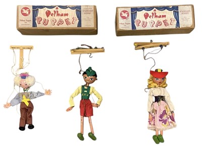 Lot 510 - PELHAM PUPPETS; two boxed standard puppets,...