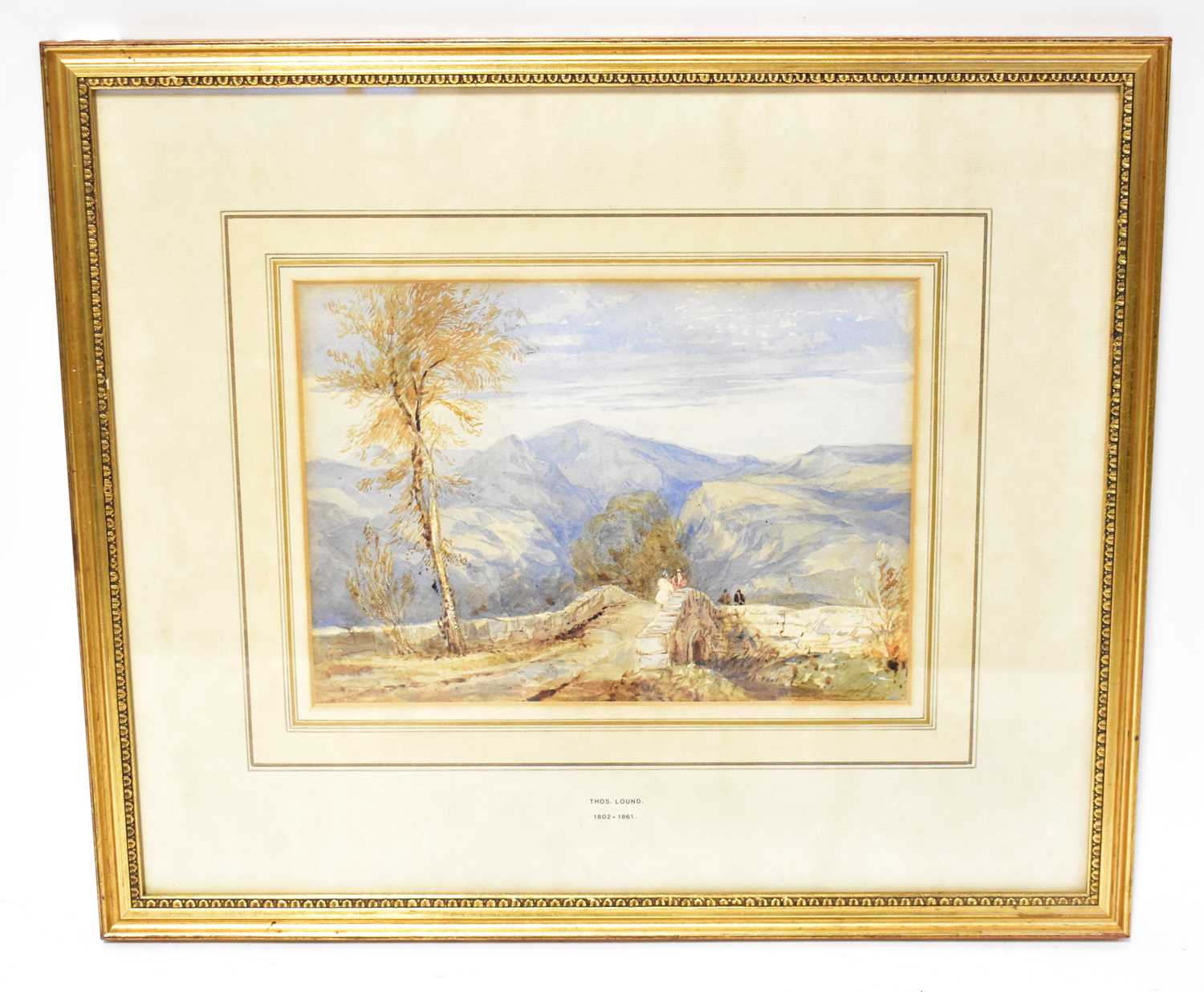 Lot 471 - THOMAS LOUND (1802-1861); watercolour, figures...