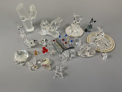 Lot 245 - SWAROVSKI; a group of small animal figures...