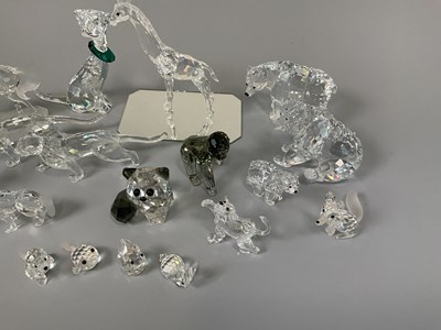 Lot 246 - SWAROVSKI; a group of animal figures including...