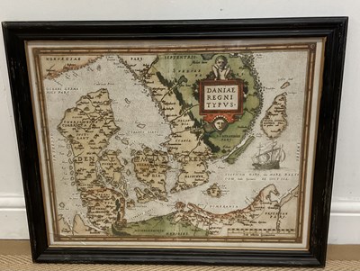 Lot 309 - Four reproduction coloured maps titled,...