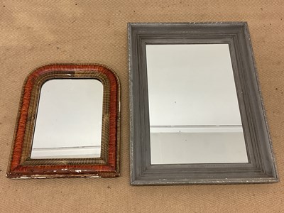 Lot 463 - A 19th century scrumbled wall mirror, 48 x...