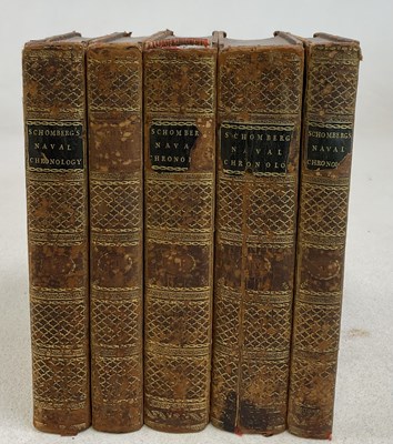 Lot 405 - ISAAC SCHOMBERG; Naval Chronology, or an...