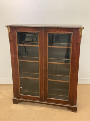 Lot 423 - A 19th century mahogany glazed bookcase,...