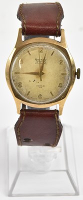 Lot 1627 - A gentleman's Rotary 9ct gold wristwatch, the...