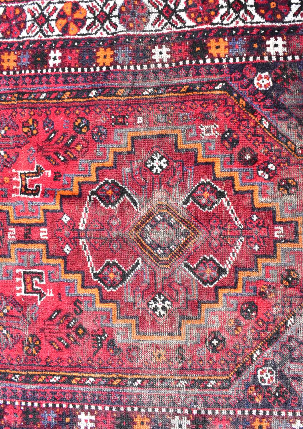 Lot 101 A vintage Turkishstyle rug with two central