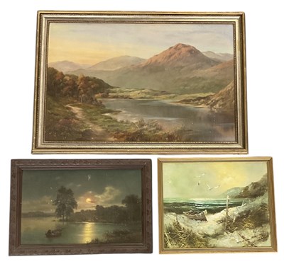 Lot 250 - UNATTRIBUTED; oil on canvas, rural scene, a...