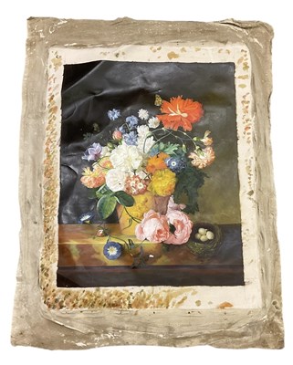 Lot 251 - UNATTRIBUTED; oil on canvas, still life of...