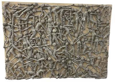 Lot 254 - RON WOOD (1922-2009); an abstract bronzed...