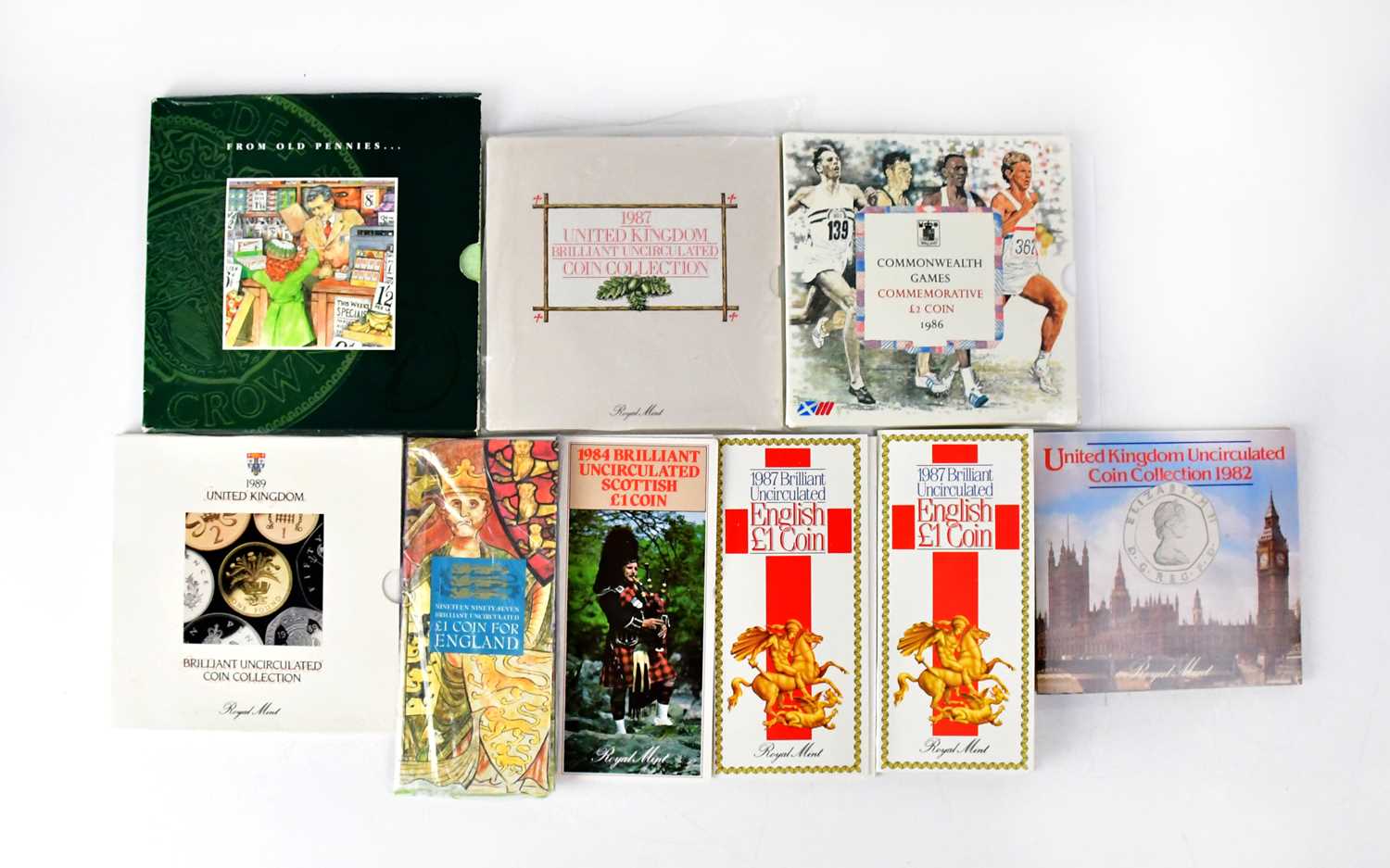 Lot 993 - Four uncirculated coin packs, comprising 1996...