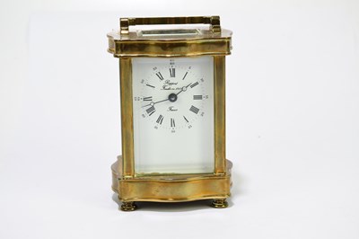 Lot 2616 - RAPPORT; a French brass cased carriage clock,...