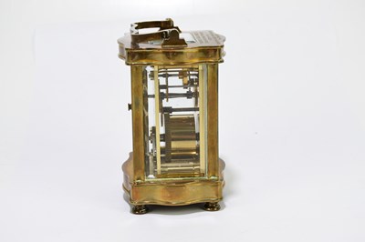 Lot 2616 - RAPPORT; a French brass cased carriage clock,...