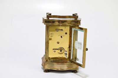 Lot 2616 - RAPPORT; a French brass cased carriage clock,...