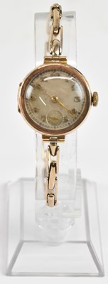 Lot 1625 - A lady's vintage 9ct gold wristwatch, the...