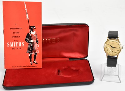 Lot 1624 - SMITHS; a gentleman's vintage 9ct gold Deluxe...