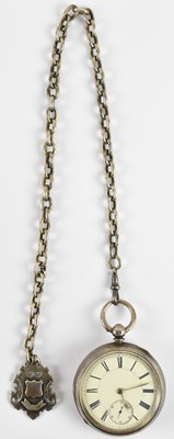 Lot 1640 - A hallmarked silver cased open face pocket...