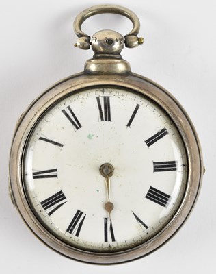 Lot 1641 - A hallmarked silver open pair cased pocket...