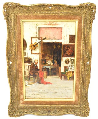 Lot 146 - CESARE VIANELLO (Italian, 1803-1894); oil on...