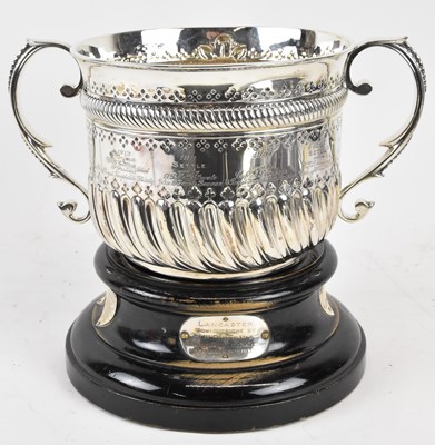 Lot 1129 - A Victorian hallmarked silver twin handled...