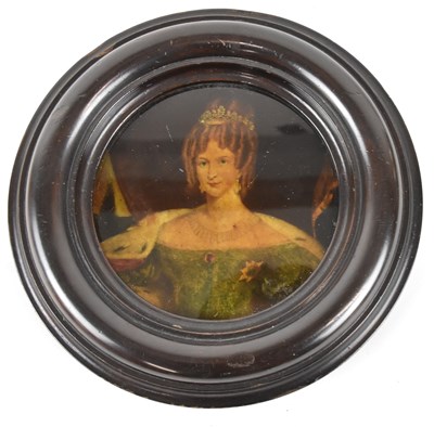 Lot 247 - A 19th century portrait miniature painted on...