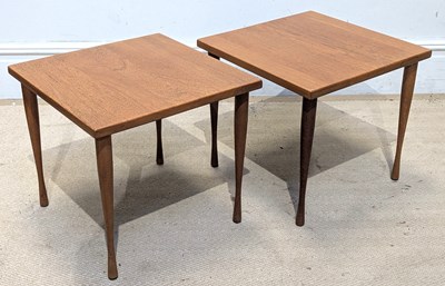 Lot 20A - HANS C ANDERSEN; A pair of Danish teak coffee...