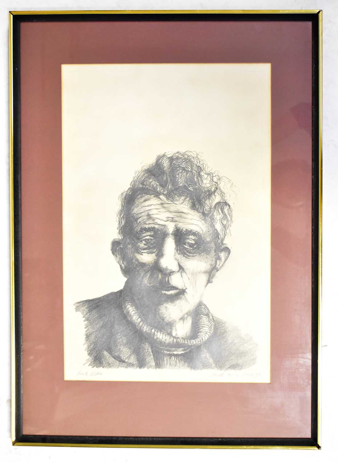 Lot 485 - GARETH BOWEN (active 1970s); pencil portrait...
