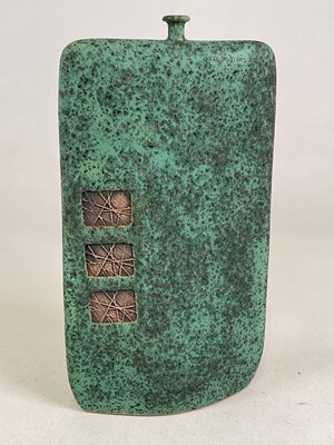 Lot 304 - IAN BECKTON; a studio pottery bottle vase,...