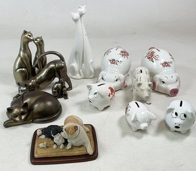 Lot 288 - A collection of ceramic pig money boxes,...