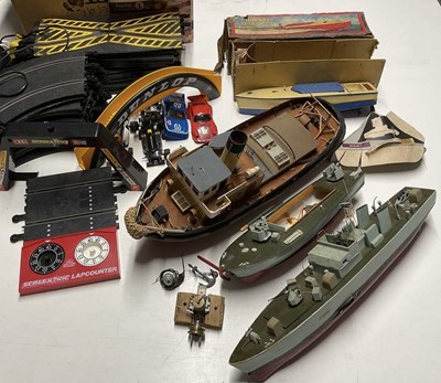 Lot 125 - Three scratch built boats representing a tug,...