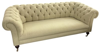 Lot 5 - A modern Chesterfield type button upholstered...