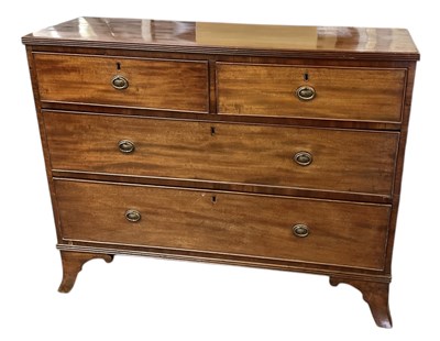 Lot 31 - A late 19th century mahogany chest of two...