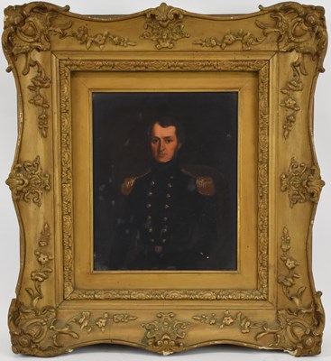 Lot 169 - A 19th century portrait of military officer on...