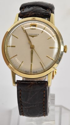 Lot 1611 - LONGINES; a 9ct yellow gold cased gentleman's...